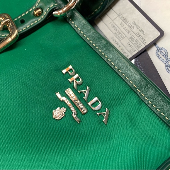NIB PRADA Borsa Donna Satchel Bag IN HUNTER GREEN - Picture 11 of 14